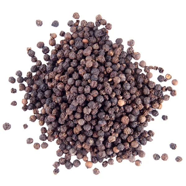 Black pepper square isolated on the white background — Stock Photo, Image