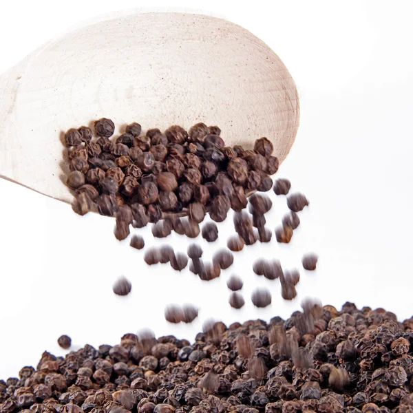 Black pepper isolated on the white background — Stock Photo, Image