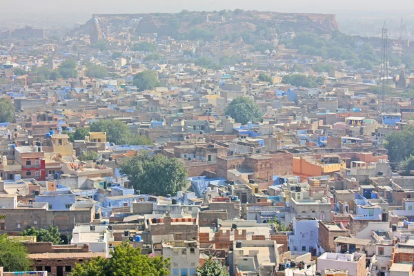 Blue Houses Of The Hindu Brahmin Caste, Jodhpur, Rajasthan — Stock Photo, Image