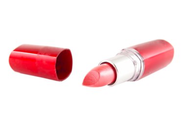 parlak kırmızı ruj beyaz izole