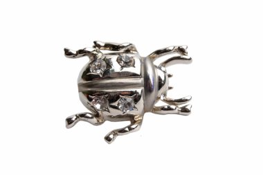 hata ile gümüş broş