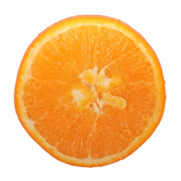 Orangenscheibe isoliert auf weiß — Stockfoto