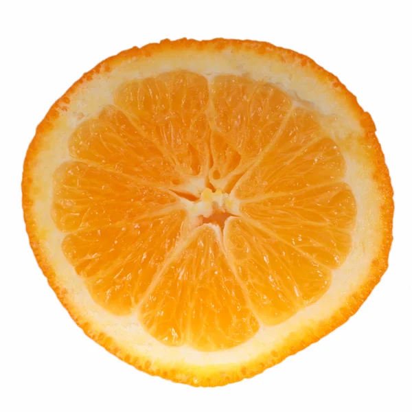 Orangenscheibe isoliert auf weiß — Stockfoto