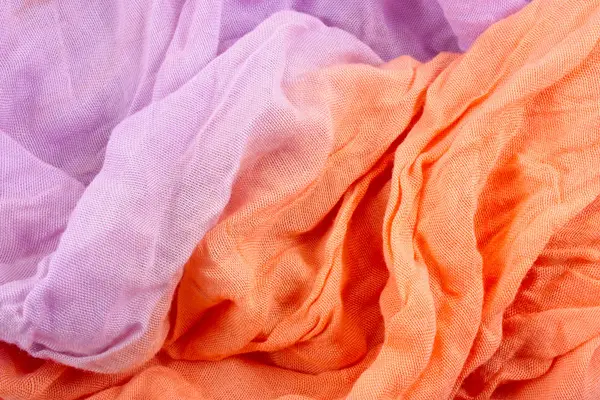 Violeta e damasco têxtil abstrato onda fundo — Fotografia de Stock