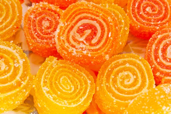 Frutas coloridas doces açucarados close-up — Fotografia de Stock