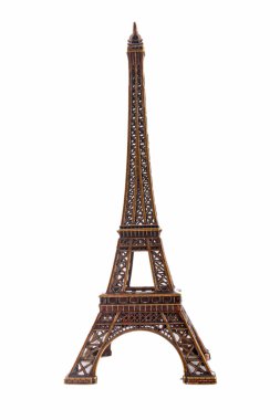ünlü Eyfel Kulesi üzerinde beyaz izole paris
