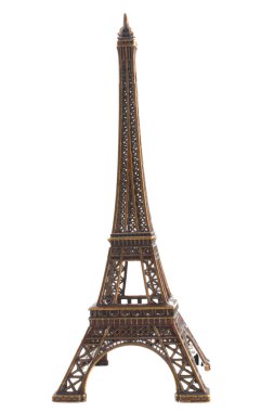 ünlü Eyfel Kulesi üzerinde beyaz izole paris