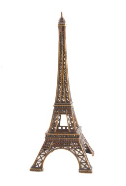ünlü Eyfel Kulesi üzerinde beyaz izole paris
