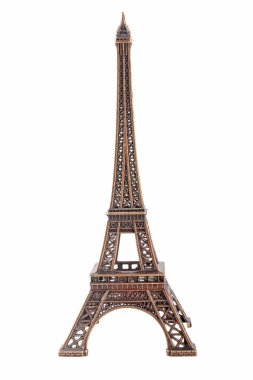ünlü Eyfel Kulesi üzerinde beyaz izole paris