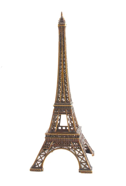 Famous Eiffel Tower of Paris isolated on white — Stock Photo, Image
