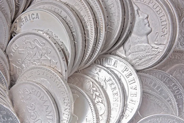 Silver coins — Stock Photo, Image