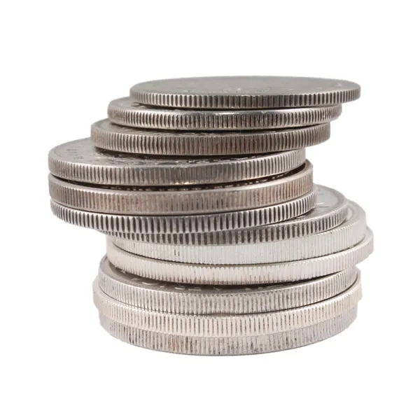 Monete d'argento — Foto Stock