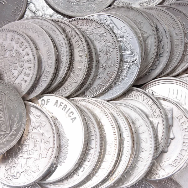 Silver coins — Stock Photo, Image