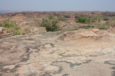 Fort badami, karnataka, Hindistan, Asya, kayalık dağ ve mağara tapınaklar üstüne