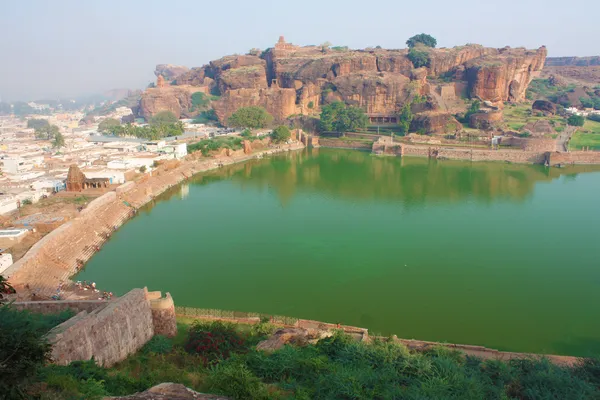 Lake Agusthya Teertha at Badami — Stock Photo, Image