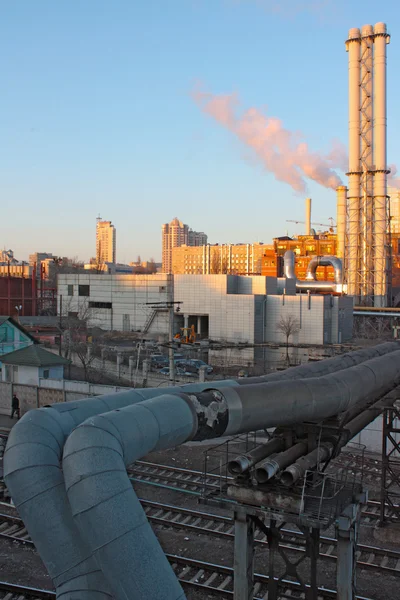 Kiev empresas y la industria paisaje de la ciudad — Foto de Stock