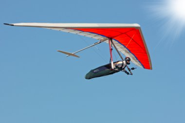 Hang gliding iin Crimea clipart