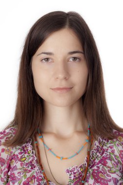 halk içinde güzel genç kadın,