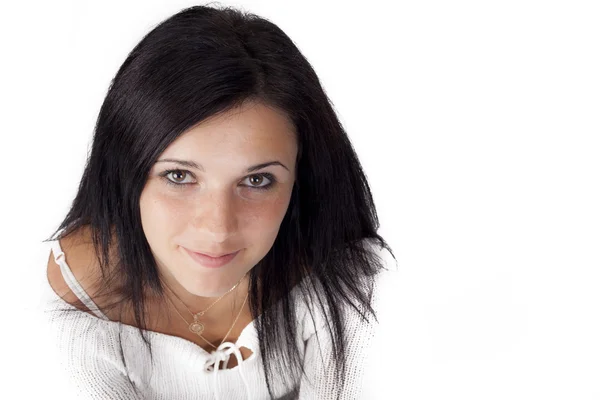 Young woman with black hair — Stock Photo, Image