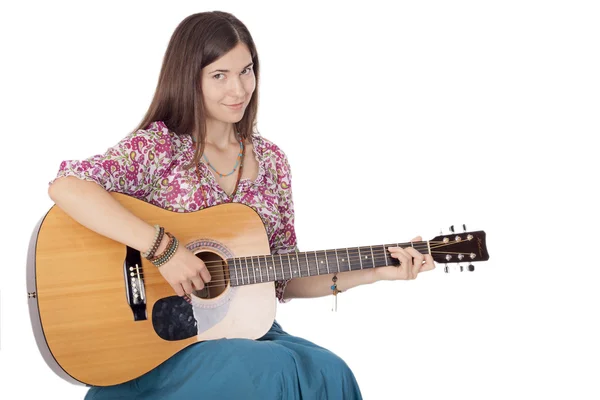 Chica con una guitarra — Foto de Stock