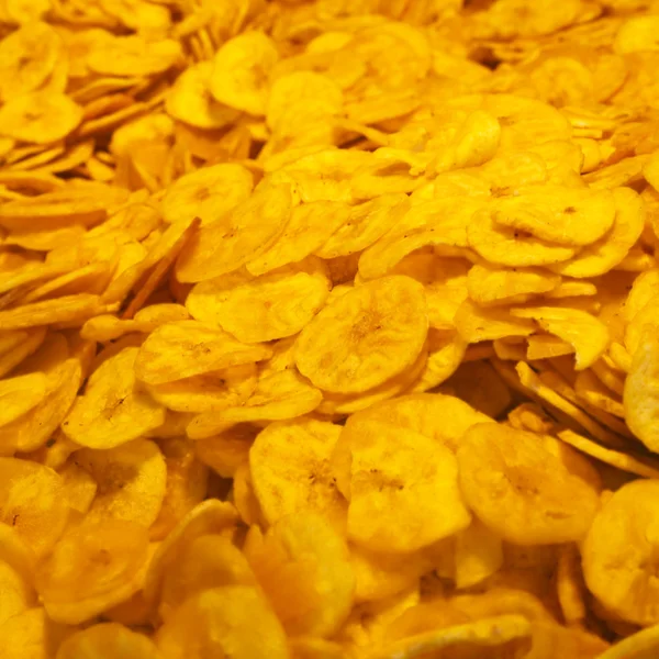 Tło chipsy bananowe — Zdjęcie stockowe