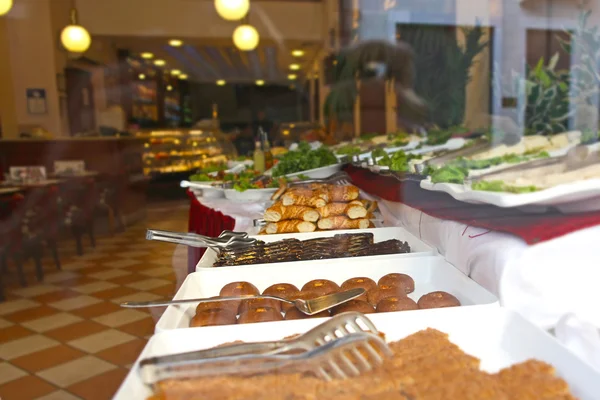 Het straatbeeld - café in istanbul. Turkije — Stockfoto