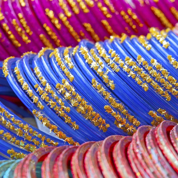 Background of colorful indian bangles — Stock Photo, Image