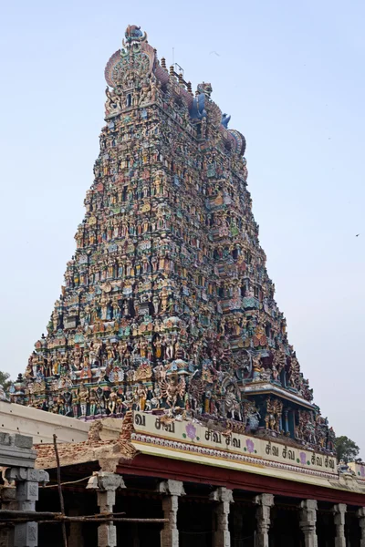 Meenakshi 印度教寺庙在马杜赖, — 图库照片