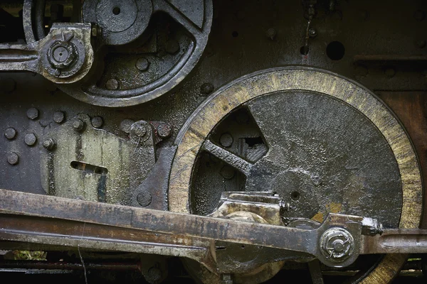 Grunge old steam locomotive — Stock Photo, Image