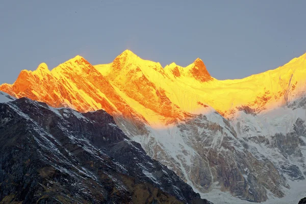Annapurna obszar w Himalajach — Zdjęcie stockowe