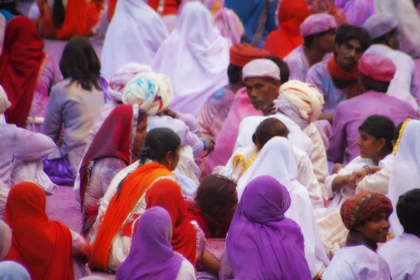 Covered in paint on Holi festival — Stock Photo, Image