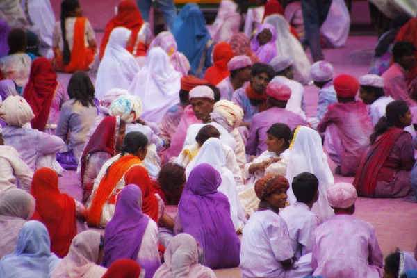 Covered in paint on Holi festival Stock Image