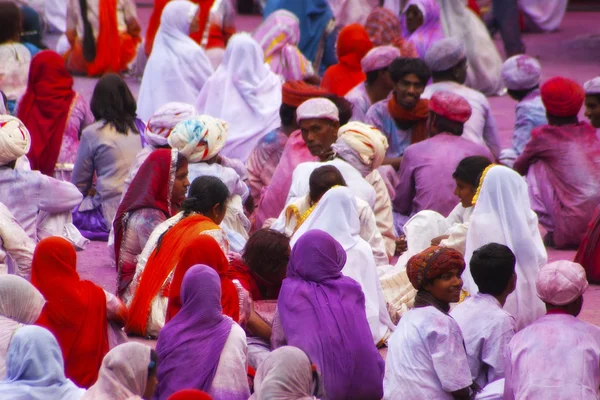 Covered in paint on Holi festival Stock Photo