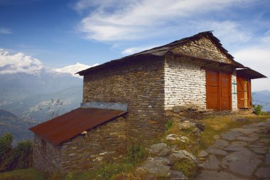 Himalayalar görünümü, annapurna alanı