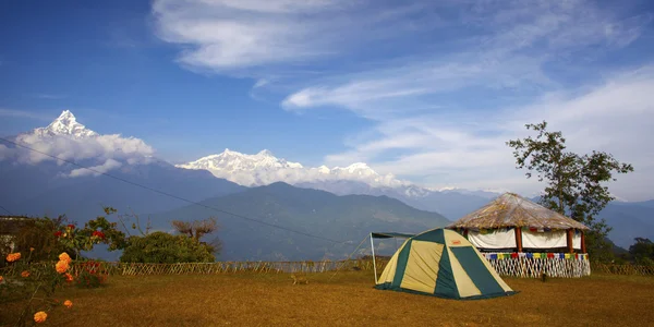 Himalaia vista, Annapurna Área — Fotografia de Stock