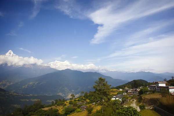 Himalaya vista, Annapurna Area — Foto Stock