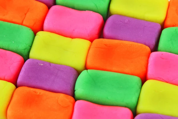 Tijolos de barro de brincar de criança colorida — Fotografia de Stock