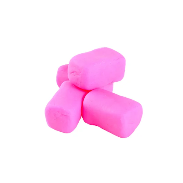 Plasticina rosa no fundo branco — Fotografia de Stock