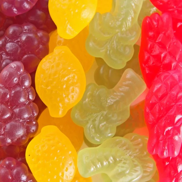 Фон фруктових жувальних цукерок — стокове фото
