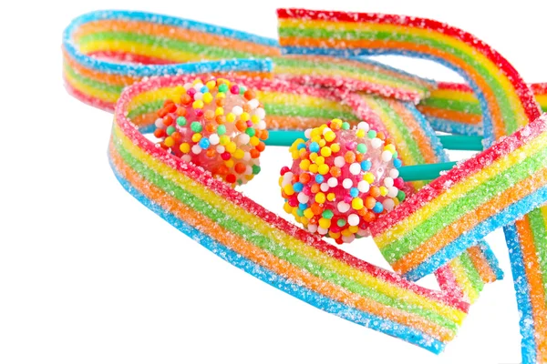 Smaczne cukierki kolorowe mieszana — Zdjęcie stockowe