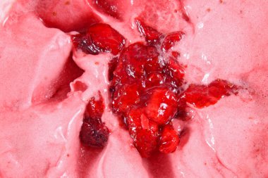 Çilekli dondurma arka plan