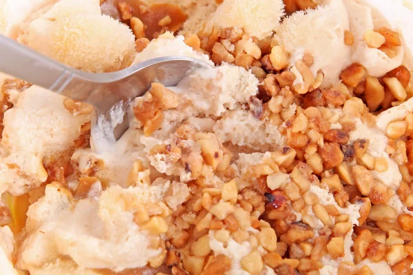 Ořechy v ice cream — Stock fotografie