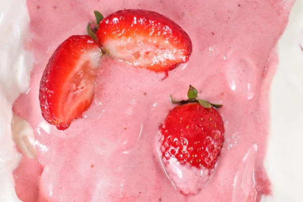 Strawberry icecream bakgrund — Stockfoto