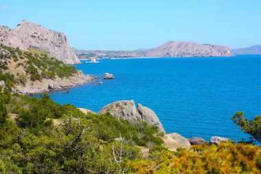 Karadeniz ve Karadağ dağ Kırım, Ukrayna'nın muhteşem manzara