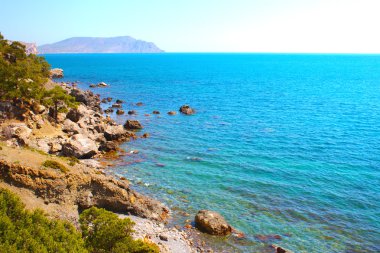 Karadeniz ve Karadağ dağ Kırım, Ukrayna'nın muhteşem manzara