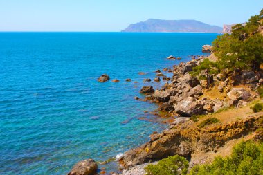 Karadeniz ve Karadağ dağ Kırım, Ukrayna'nın muhteşem manzara