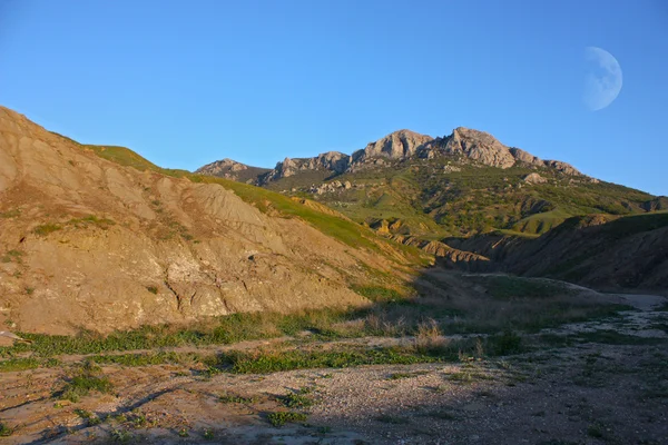 Het Krim bergen landschap genomen in Oekraïne in sudak — Stockfoto