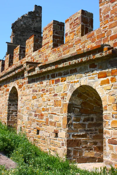 Genuese 堡垒在苏达克在克里米亚，乌克兰，采取可能 — 图库照片
