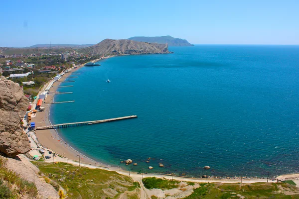 Úžasná krajina Černého moře a horu karadag v Krym, Ukrajina — Stock fotografie