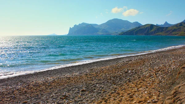 Amazing landscape of the Black Sea and the Karadag mountain in Crimea, Ukraine — Stock Photo, Image